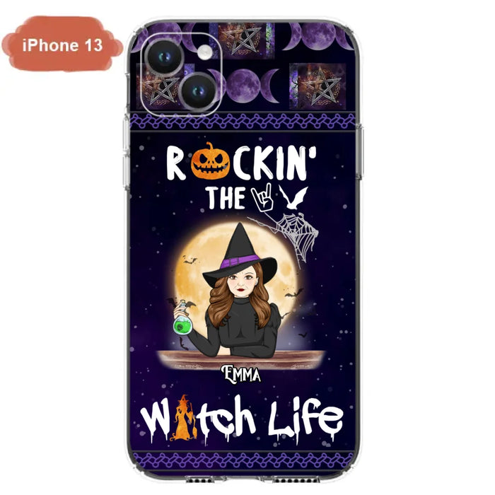 Custom Personalized Witch Phone Case - Halloween Gift Idea - Rockin' The Witch Life - Case For iPhone/Samsung