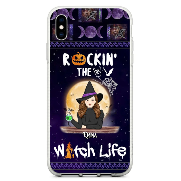 Custom Personalized Witch Phone Case - Halloween Gift Idea - Rockin' The Witch Life - Case For iPhone/Samsung