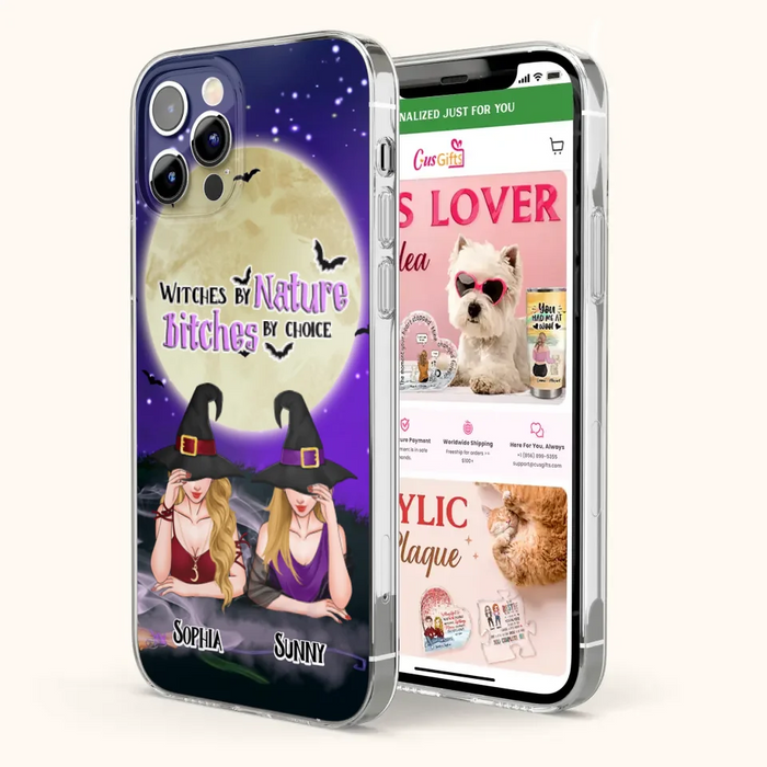 Custom Personalized Witches Phone Case for iPhone and Samsung - Gift Idea For Halloween/ Bestie - Witches By Nature Bitches By Choice