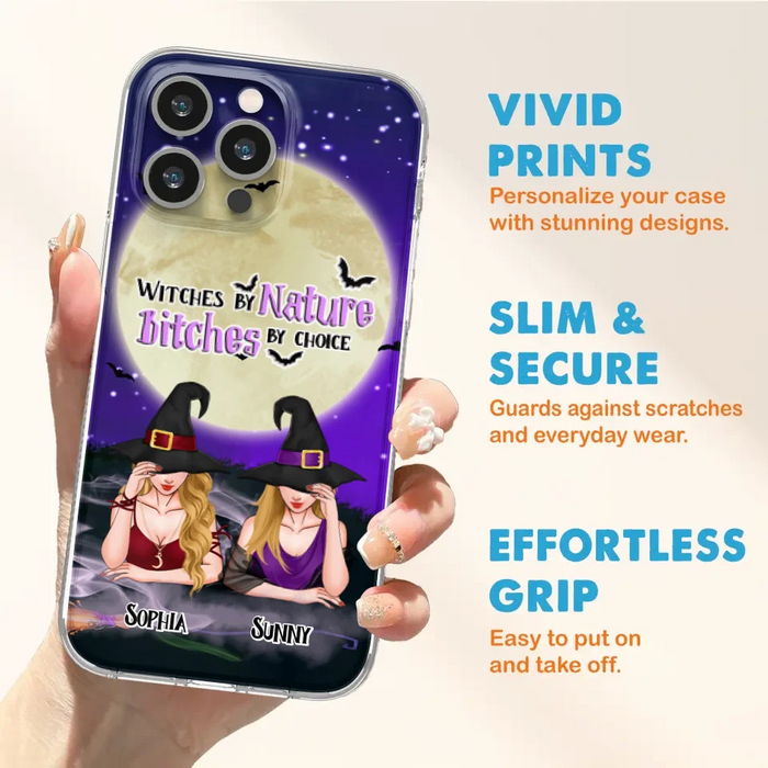 Custom Personalized Witches Phone Case for iPhone and Samsung - Gift Idea For Halloween/ Bestie - Witches By Nature Bitches By Choice