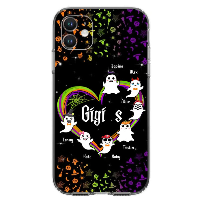 Custom Personalized Grandma & Grandkids Ghost Phone Case - Up to 7 Grandkids - Halloween Gift For Grandma - Case For iPhone And Samsung