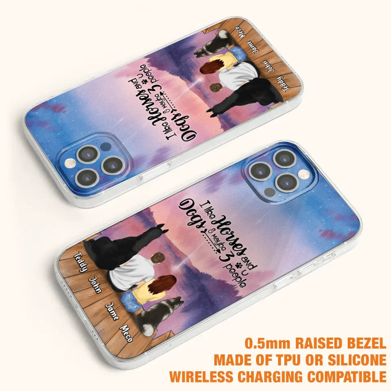 Custom Personalized Parents Horse Dog Phone Case - Upto 3 Pets Forever In My Heart - Case For iPhone And Samsung