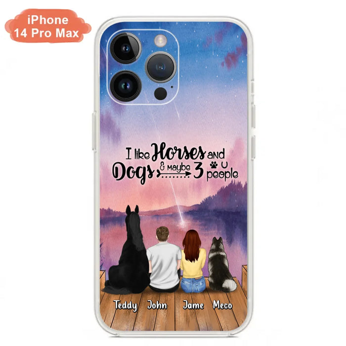 Custom Personalized Parents Horse Dog Phone Case - Upto 3 Pets Forever In My Heart - Case For iPhone And Samsung