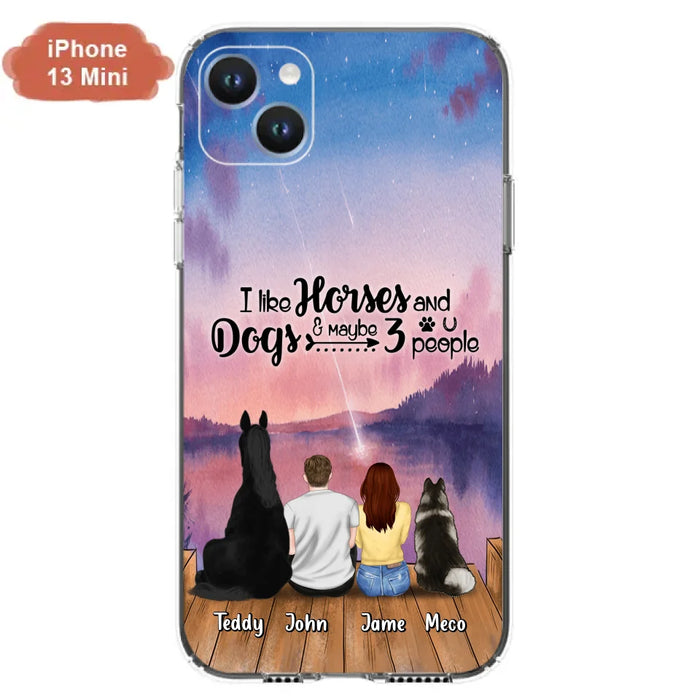 Custom Personalized Parents Horse Dog Phone Case - Upto 3 Pets Forever In My Heart - Case For iPhone And Samsung