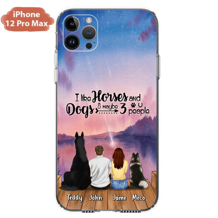 Custom Personalized Parents Horse Dog Phone Case - Upto 3 Pets Forever In My Heart - Case For iPhone And Samsung