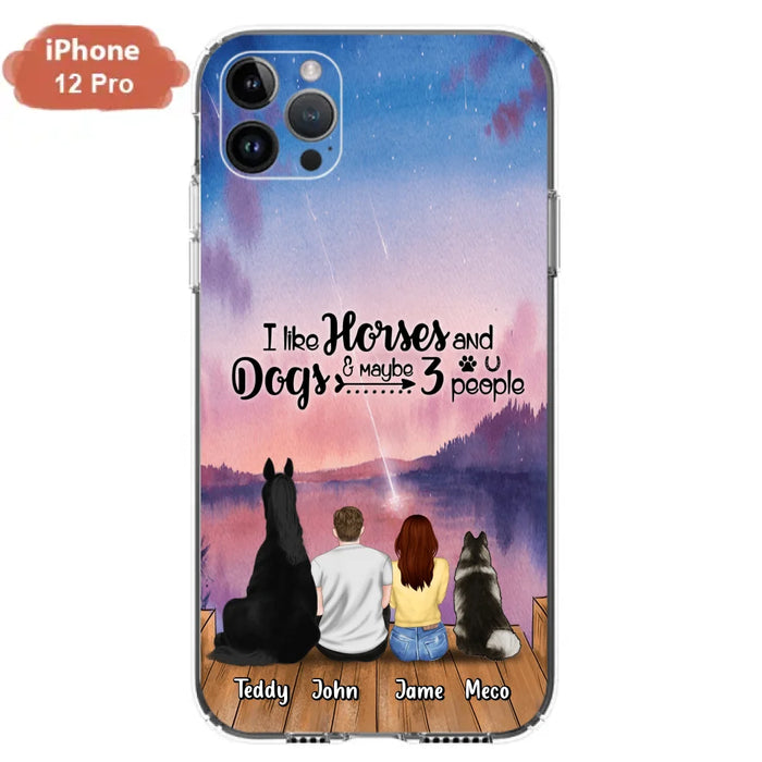 Custom Personalized Parents Horse Dog Phone Case - Upto 3 Pets Forever In My Heart - Case For iPhone And Samsung