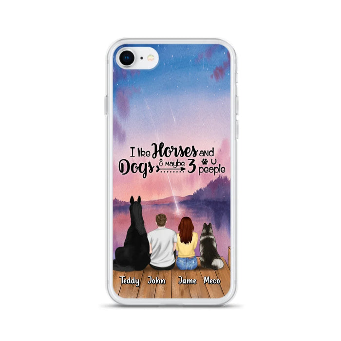 Custom Personalized Parents Horse Dog Phone Case - Upto 3 Pets Forever In My Heart - Case For iPhone And Samsung