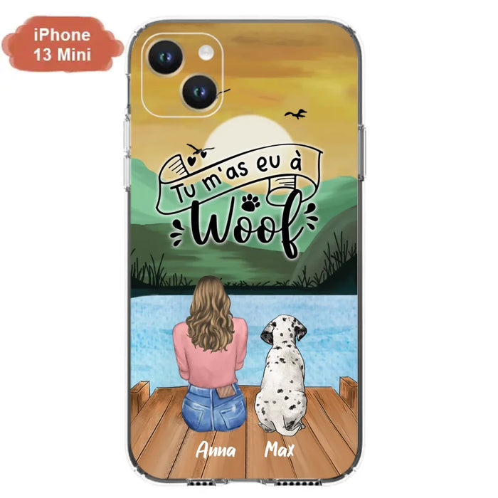 Custom Personalized Dog Mom Phone Case - Gifts For Dog Lover/ Mother's Day With Upto 5 Dogs - Tu m'á eu à Woof