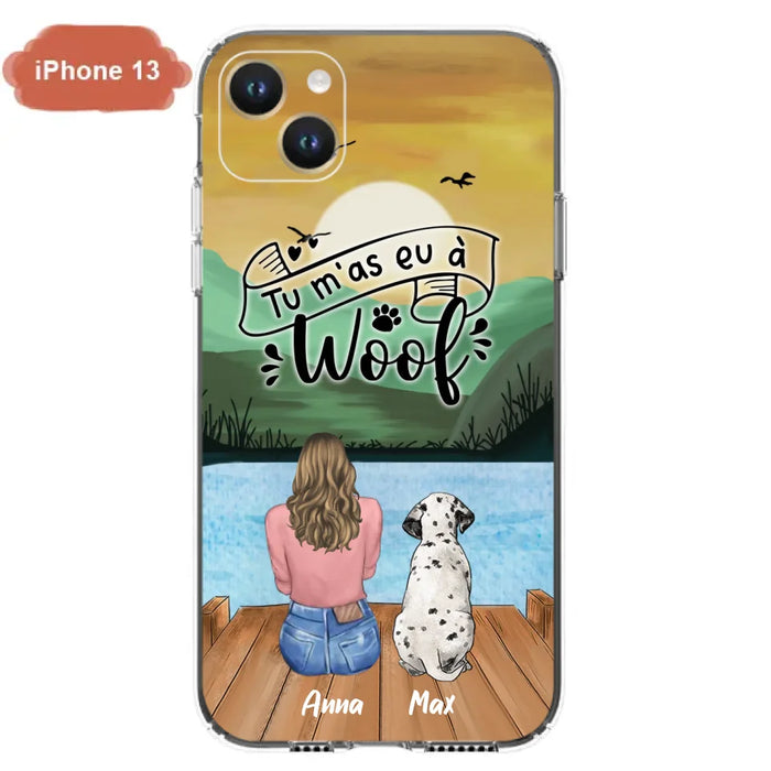 Custom Personalized Dog Mom Phone Case - Gifts For Dog Lover/ Mother's Day With Upto 5 Dogs - Tu m'á eu à Woof