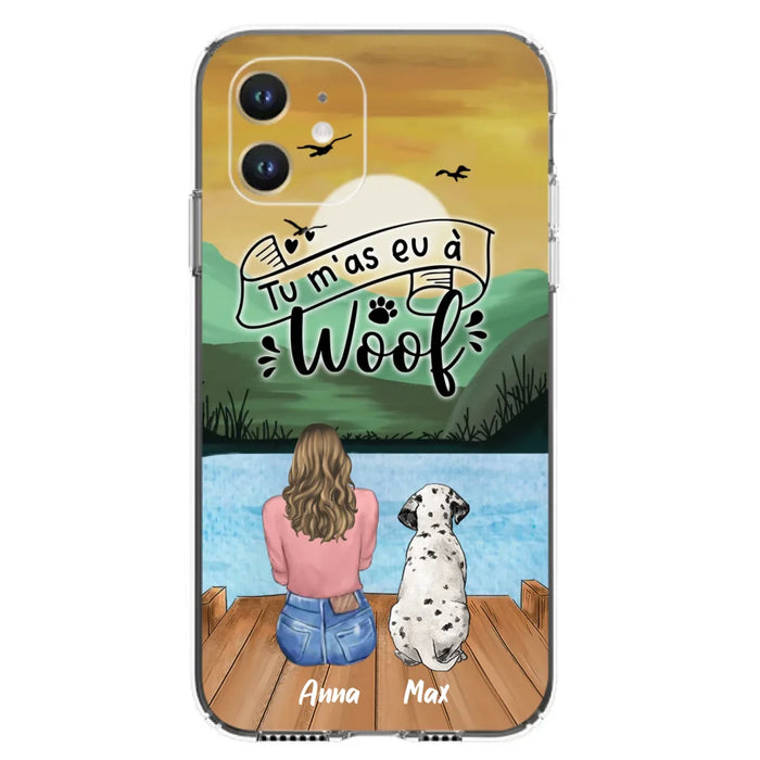 Custom Personalized Dog Mom Phone Case - Gifts For Dog Lover/ Mother's Day With Upto 5 Dogs - Tu m'á eu à Woof