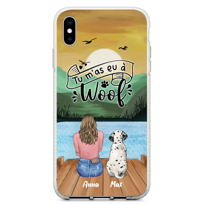 Custom Personalized Dog Mom Phone Case - Gifts For Dog Lover/ Mother's Day With Upto 5 Dogs - Tu m'á eu à Woof