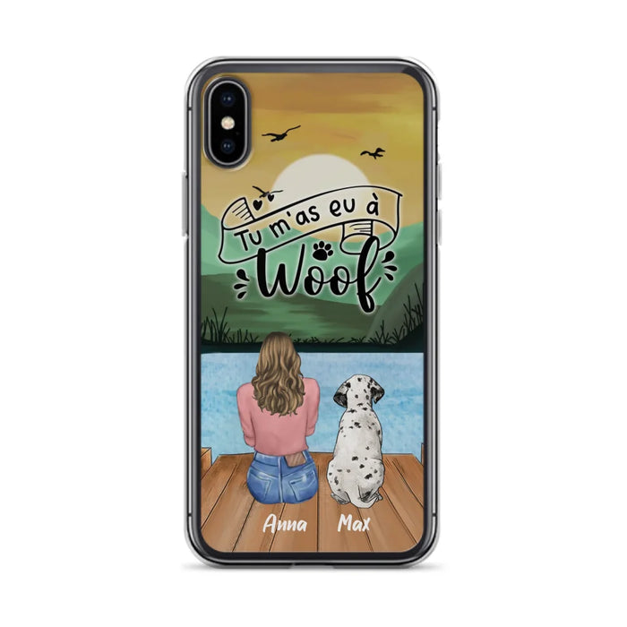 Custom Personalized Dog Mom Phone Case - Gifts For Dog Lover/ Mother's Day With Upto 5 Dogs - Tu m'á eu à Woof