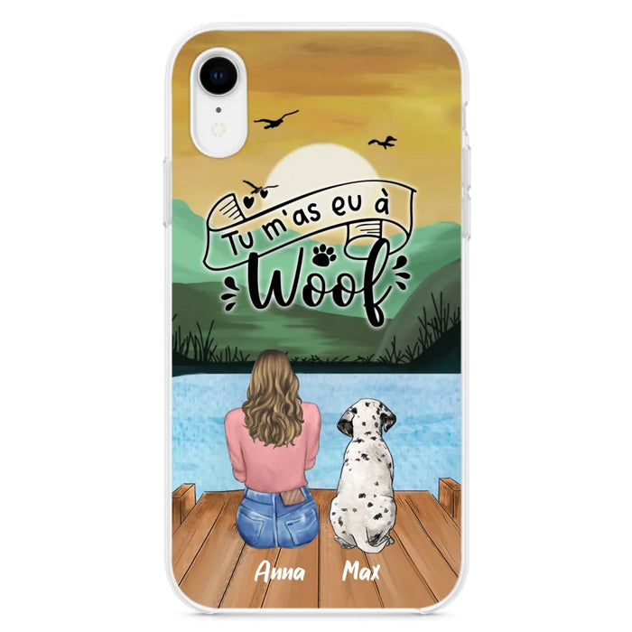 Custom Personalized Dog Mom Phone Case - Gifts For Dog Lover/ Mother's Day With Upto 5 Dogs - Tu m'á eu à Woof