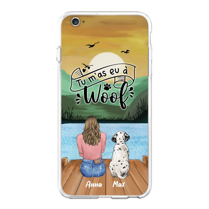 Custom Personalized Dog Mom Phone Case - Gifts For Dog Lover/ Mother's Day With Upto 5 Dogs - Tu m'á eu à Woof