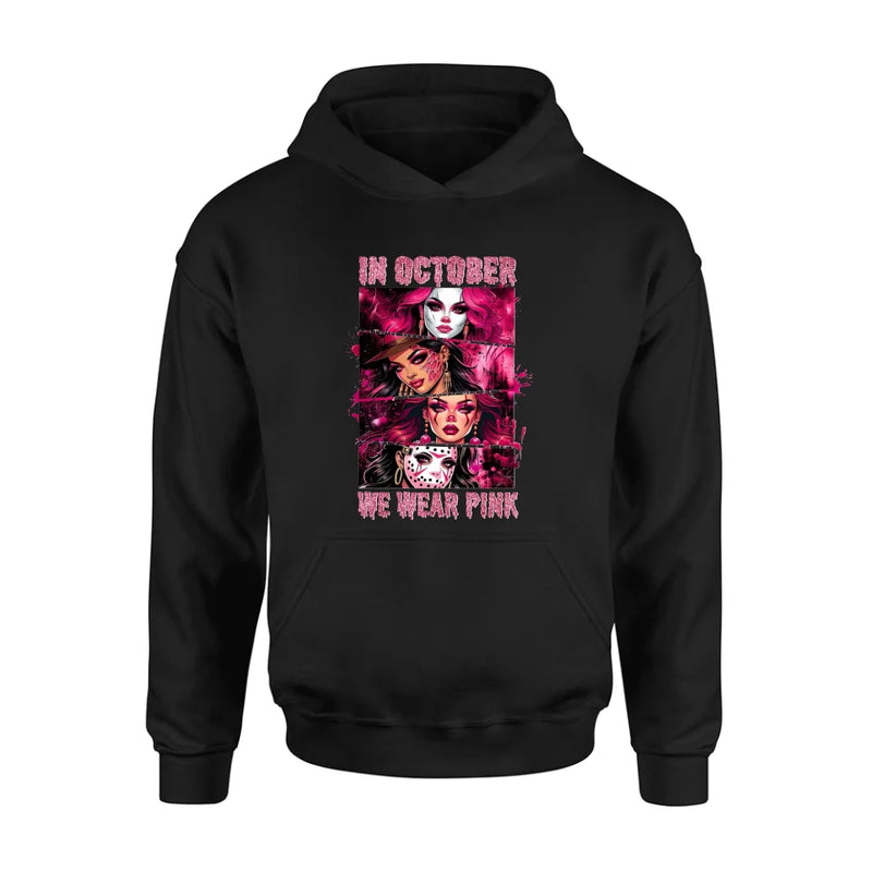 In October Pink Horror Shirt/ Hoodie - Gift Idea For Halloween/ Friend