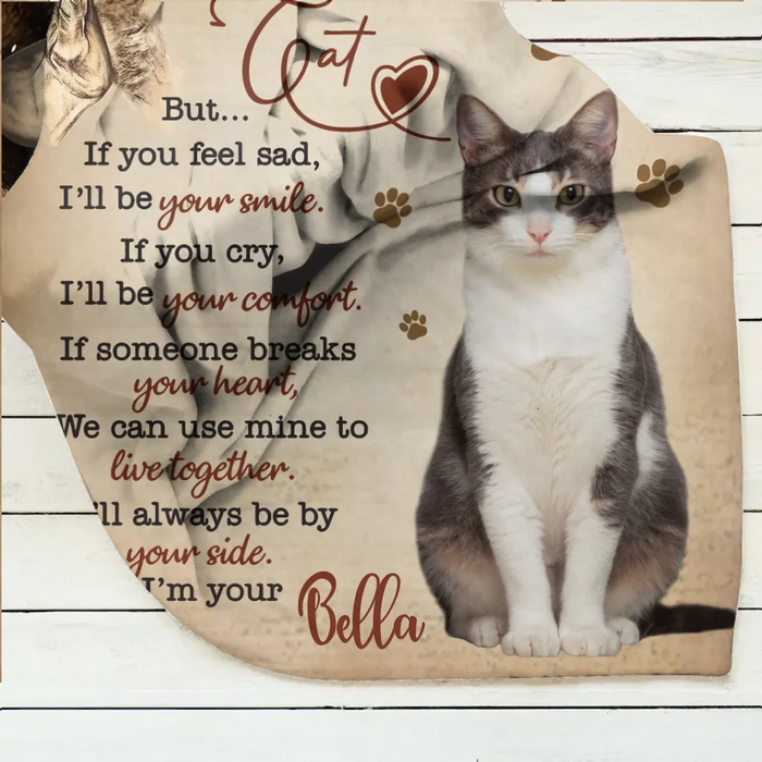 Custom Personalized Cat Quilt/ Fleece Throw Blanket - Upload Photo - Gift Idea For Cat Lover - I'lI Always Be By Your Side