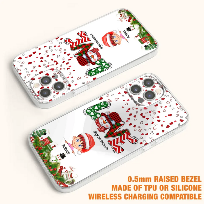 Custom Personalized Christmas Grandmalife Phone Case - Upto 6 Kids - Christmas Gift For Grandma, Mama - Case For iPhone And Samsung