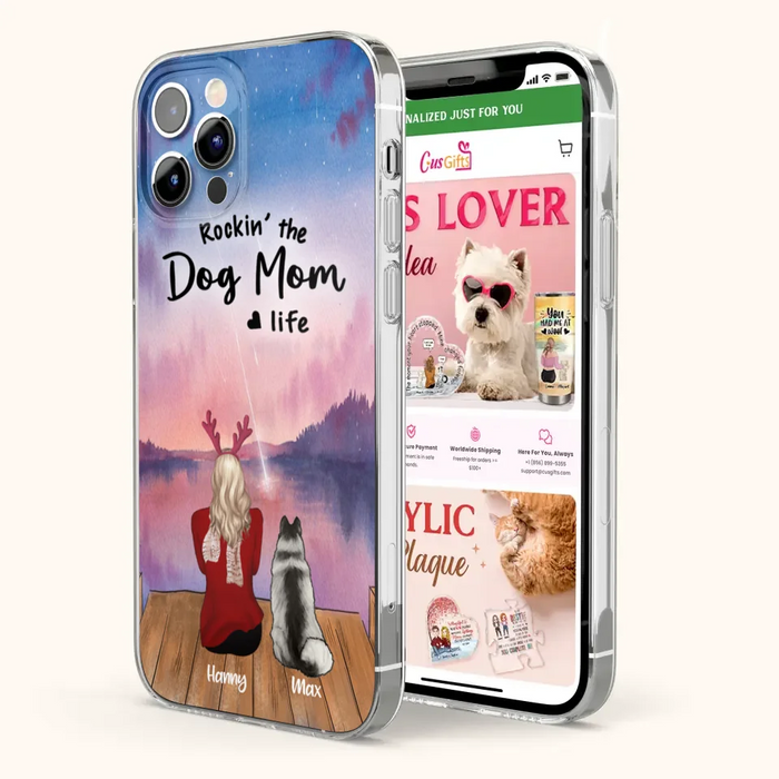 Custom Personalized Family Christmas Phone Case - Life Is Better With Dogs