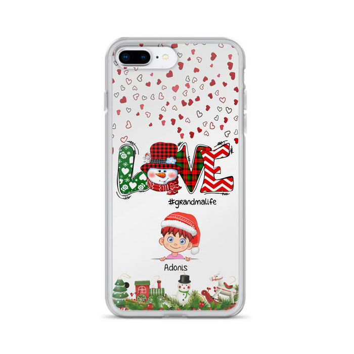 Custom Personalized Christmas Grandmalife Phone Case - Upto 6 Kids - Christmas Gift For Grandma, Mama - Case For iPhone And Samsung