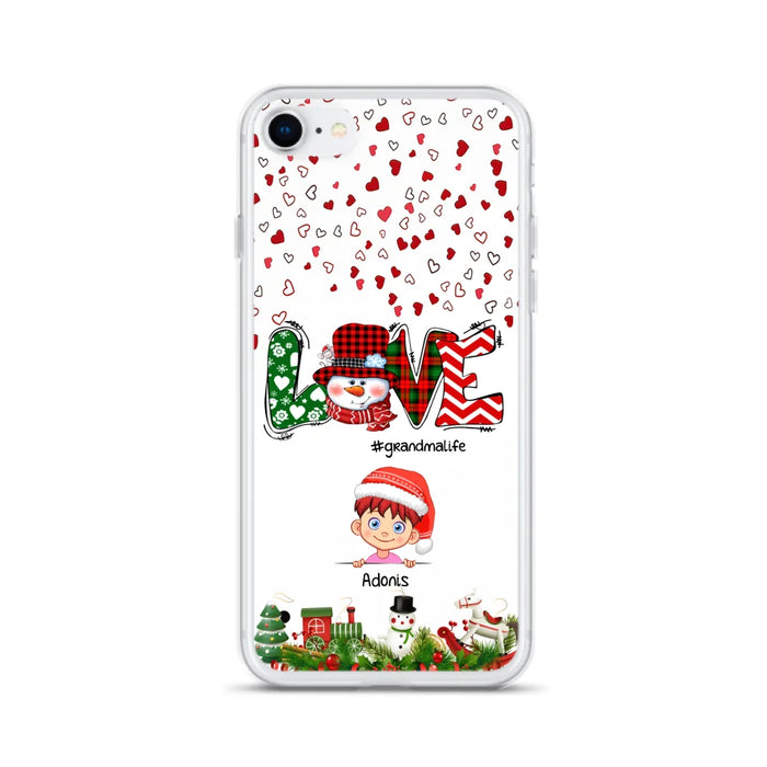 Custom Personalized Christmas Grandmalife Phone Case - Upto 6 Kids - Christmas Gift For Grandma, Mama - Case For iPhone And Samsung