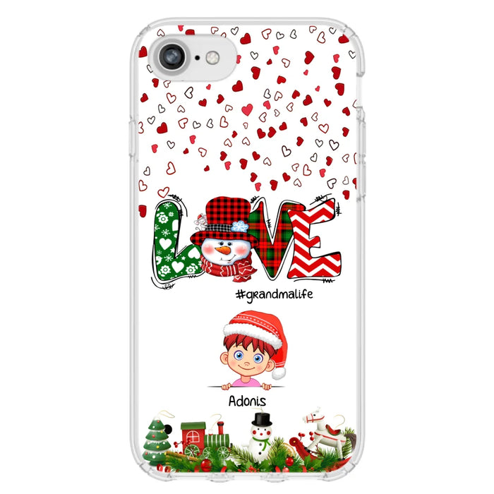 Custom Personalized Christmas Grandmalife Phone Case - Upto 6 Kids - Christmas Gift For Grandma, Mama - Case For iPhone And Samsung