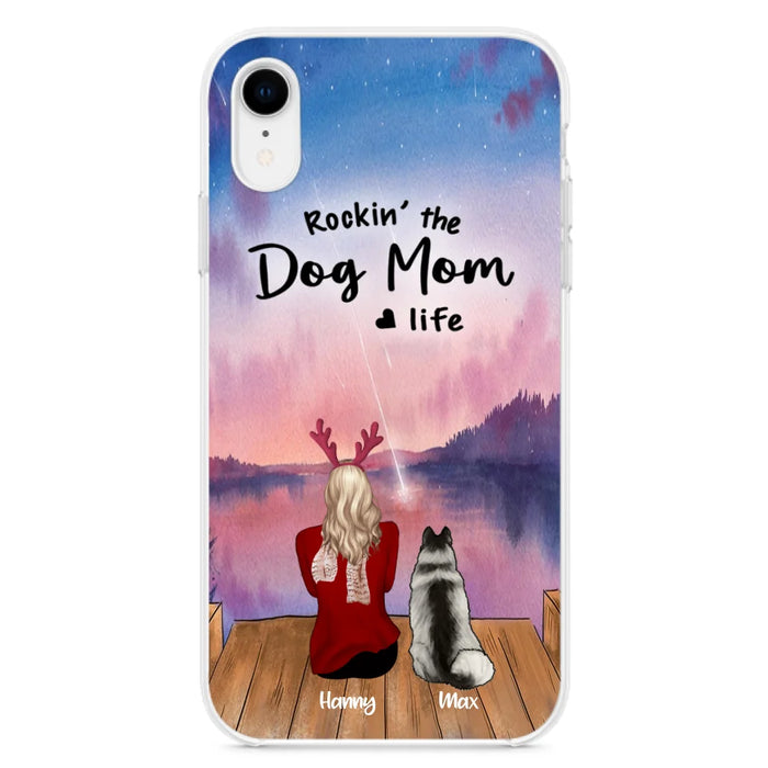 Custom Personalized Family Christmas Phone Case - Life Is Better With Dogs