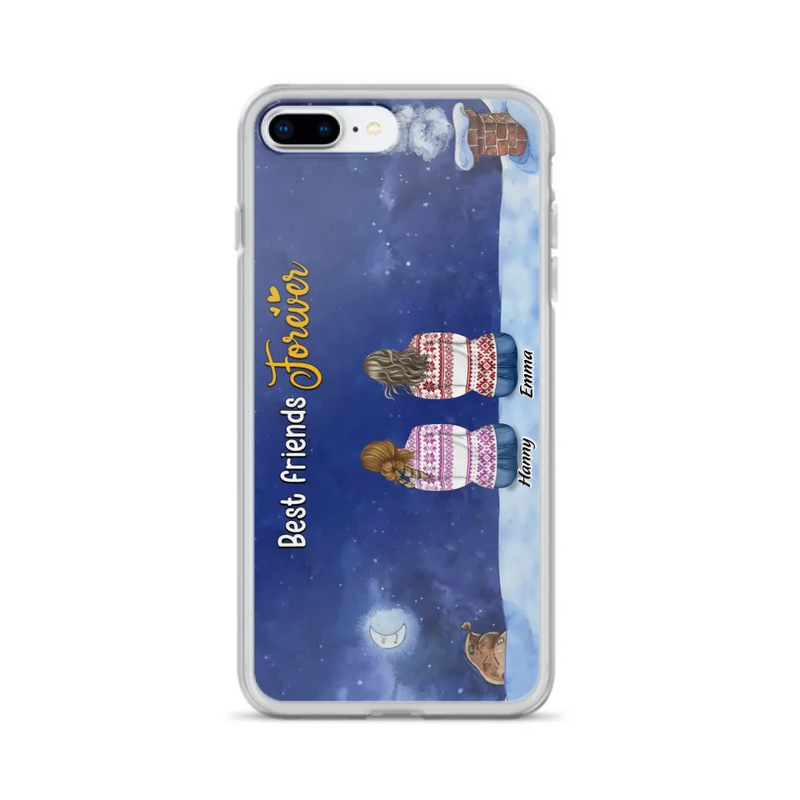 Personalized Christmas Sisters Phone Case - Christmas Gift Idea For Friends/Sisters - Up to 12 People - Best Friends Forever - Case For iPhone And Samsung