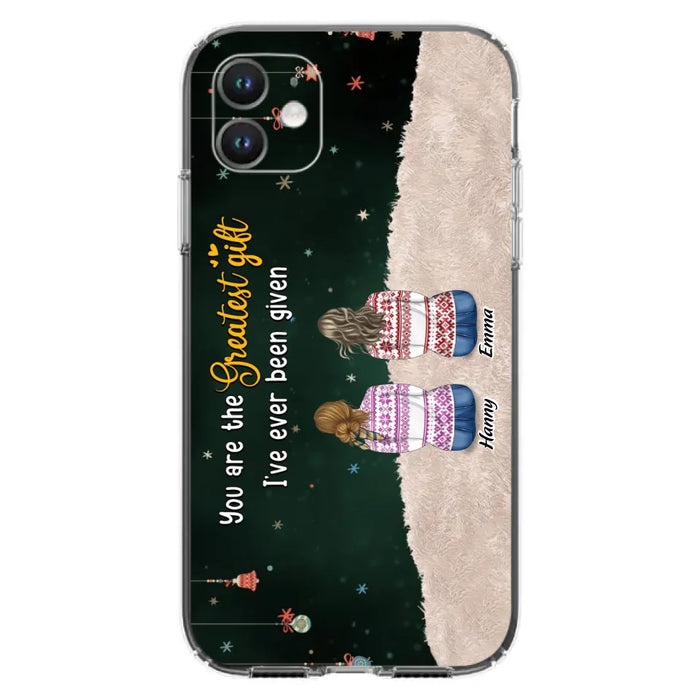 Custom Personalized Christmas Friends Phone Case - Christmas Gift Idea For Friends/Sisters - Upto 12 People - You Are The Greatest Gift I've Ever Been Given - Case For iPhone And Samsung