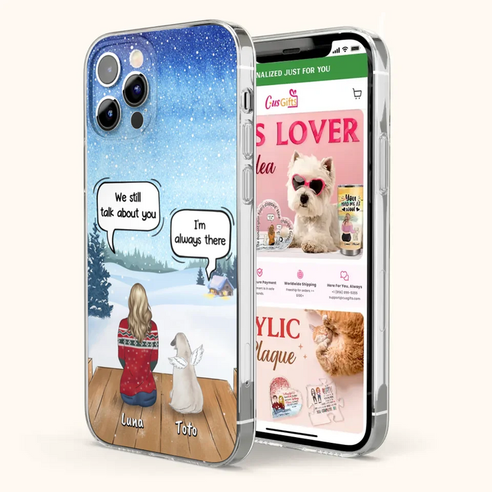 Custom Personalized Dog Horse Phone Case - Man/ Woman With Upto 5 Pets - Case For iPhone And Samsung