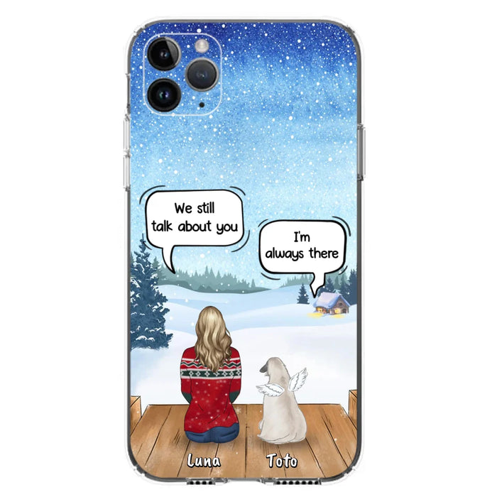 Custom Personalized Dog Horse Phone Case - Man/ Woman With Upto 5 Pets - Case For iPhone And Samsung