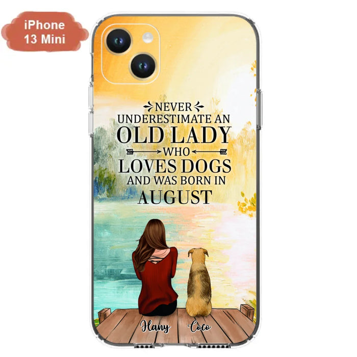 Custom Personalized Old Lady And Dog Phone Case - Woman With Upto 5 Dogs - Best Gift For Dog Lover - Case For iPhone And Samsung