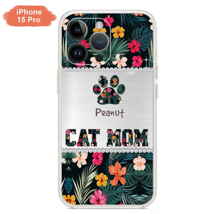 Personalized Custom Phone Case Cat Mom Met Pattern - Gifts Idea For Cat Lover - Cat Mom - Case For Iphone & Samsung