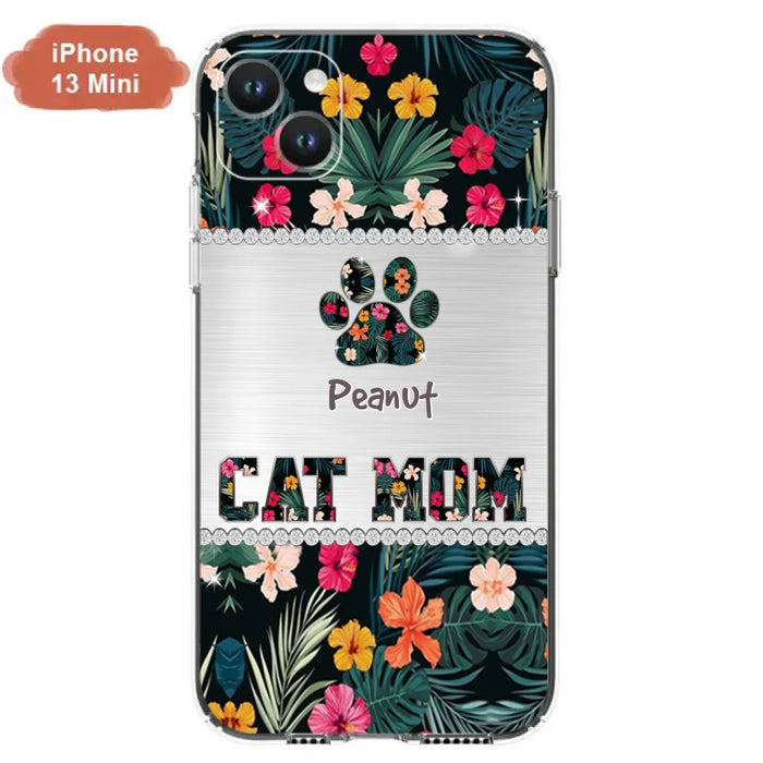 Personalized Custom Phone Case Cat Mom Met Pattern - Gifts Idea For Cat Lover - Cat Mom - Case For Iphone & Samsung