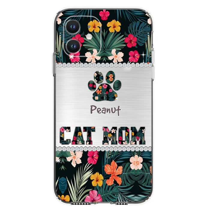 Personalized Custom Phone Case Cat Mom Met Pattern - Gifts Idea For Cat Lover - Cat Mom - Case For Iphone & Samsung