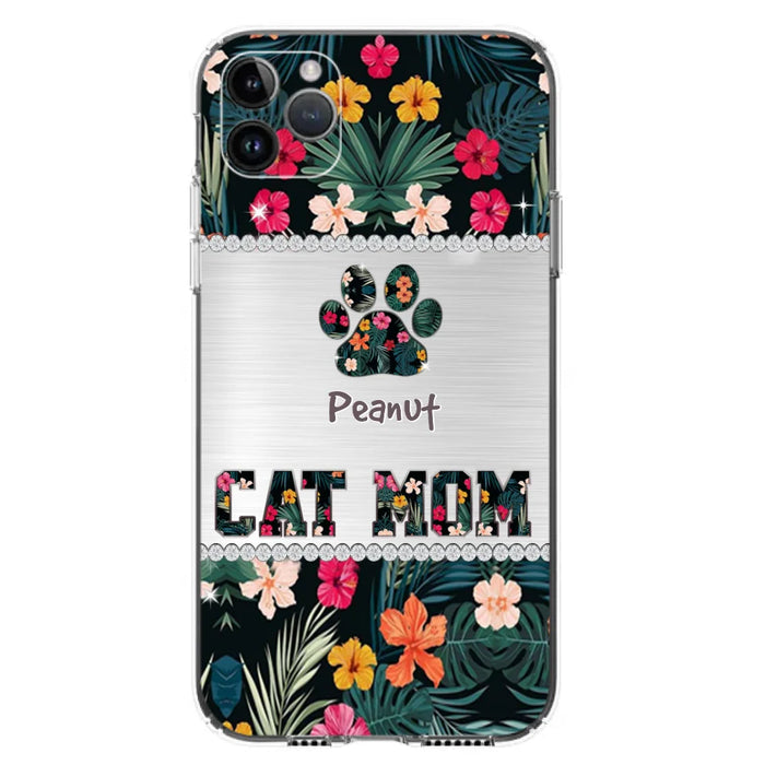 Personalized Custom Phone Case Cat Mom Met Pattern - Gifts Idea For Cat Lover - Cat Mom - Case For Iphone & Samsung