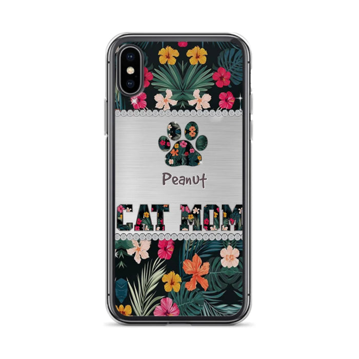 Personalized Custom Phone Case Cat Mom Met Pattern - Gifts Idea For Cat Lover - Cat Mom - Case For Iphone & Samsung