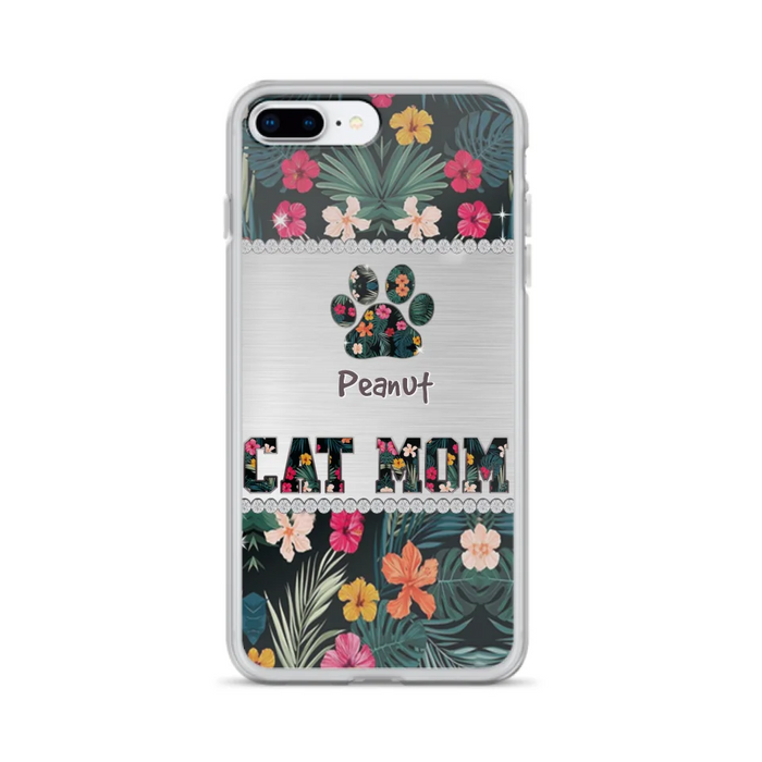 Personalized Custom Phone Case Cat Mom Met Pattern - Gifts Idea For Cat Lover - Cat Mom - Case For Iphone & Samsung