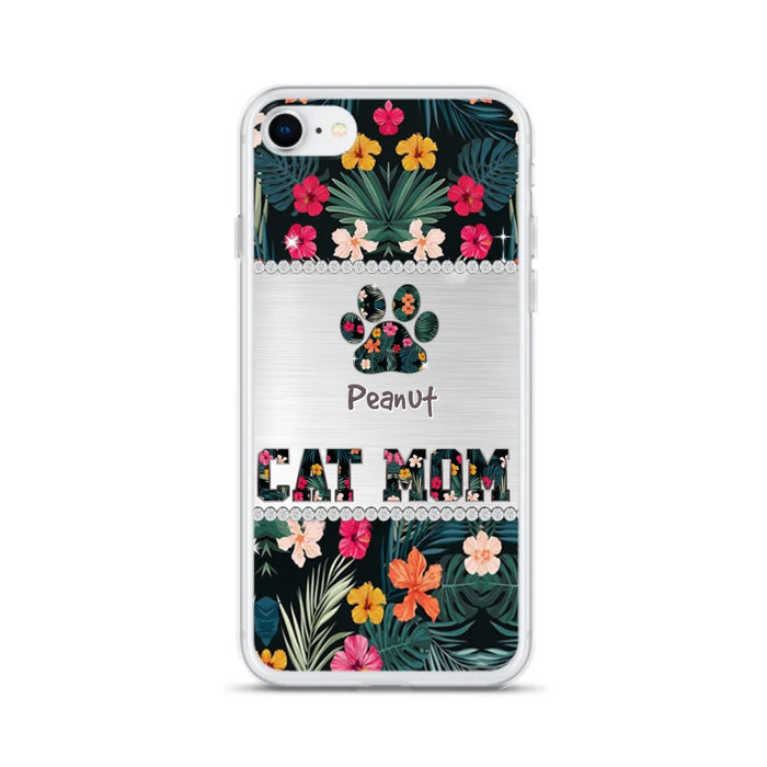 Personalized Custom Phone Case Cat Mom Met Pattern - Gifts Idea For Cat Lover - Cat Mom - Case For Iphone & Samsung