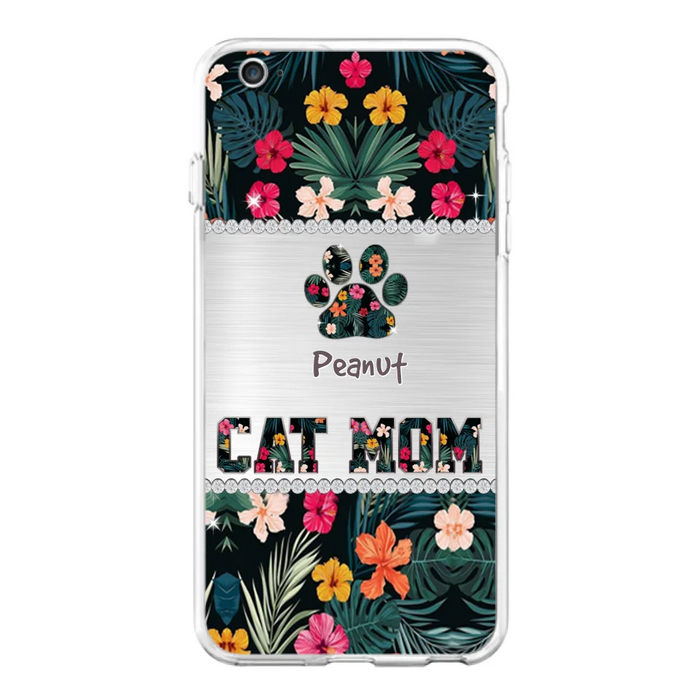 Personalized Custom Phone Case Cat Mom Met Pattern - Gifts Idea For Cat Lover - Cat Mom - Case For Iphone & Samsung