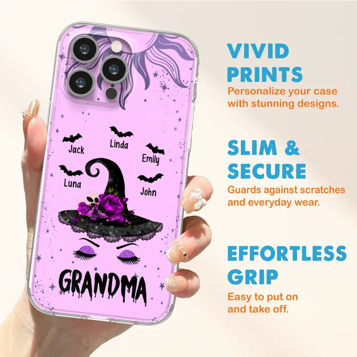 Personalized Grandma Witch Phone Case -
Upto 5 Kid's Name - Best Gift For Grandma- Grandma,Gigi,Nana,Mama,Gigi