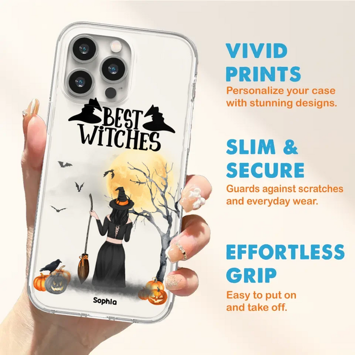 Custom Personalized Witchy Friends Phone Case - Gift For Best Friends with up to 3 Witches - Best Witches