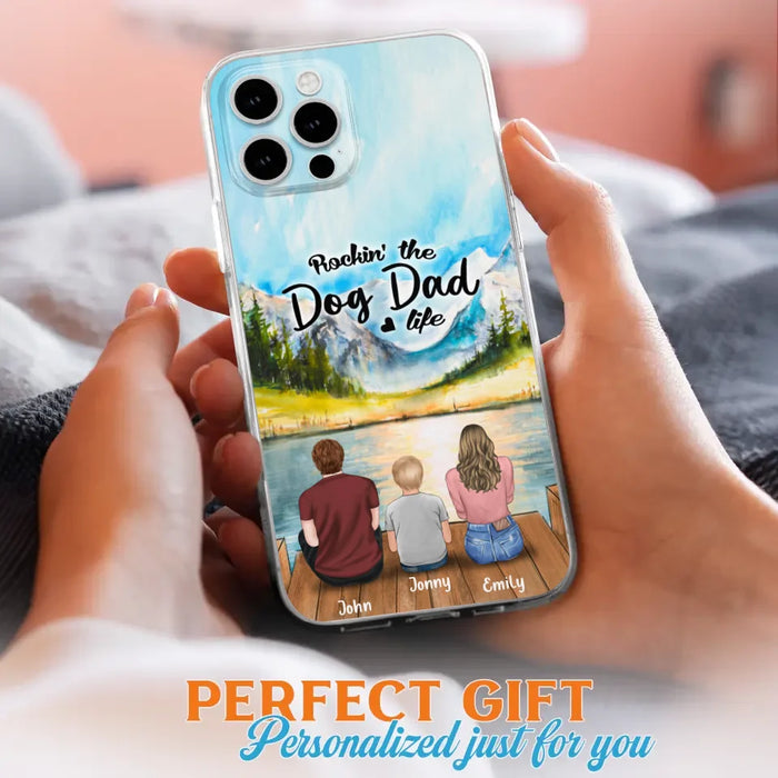 Custom Personalized Parents Pet Phone Case - Parents With 1 Kids And Upto 2 Pets - Case For iPhone And Samsung