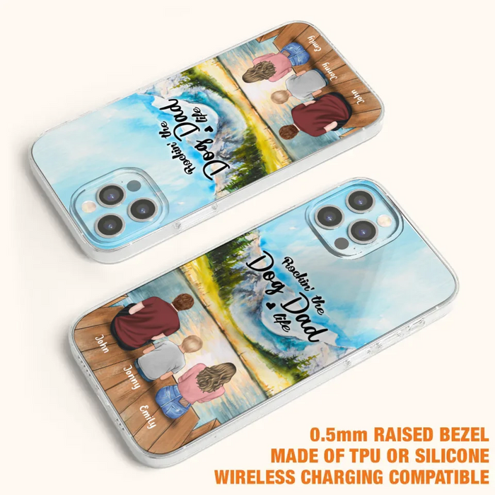 Custom Personalized Parents Pet Phone Case - Parents With 1 Kids And Upto 2 Pets - Case For iPhone And Samsung