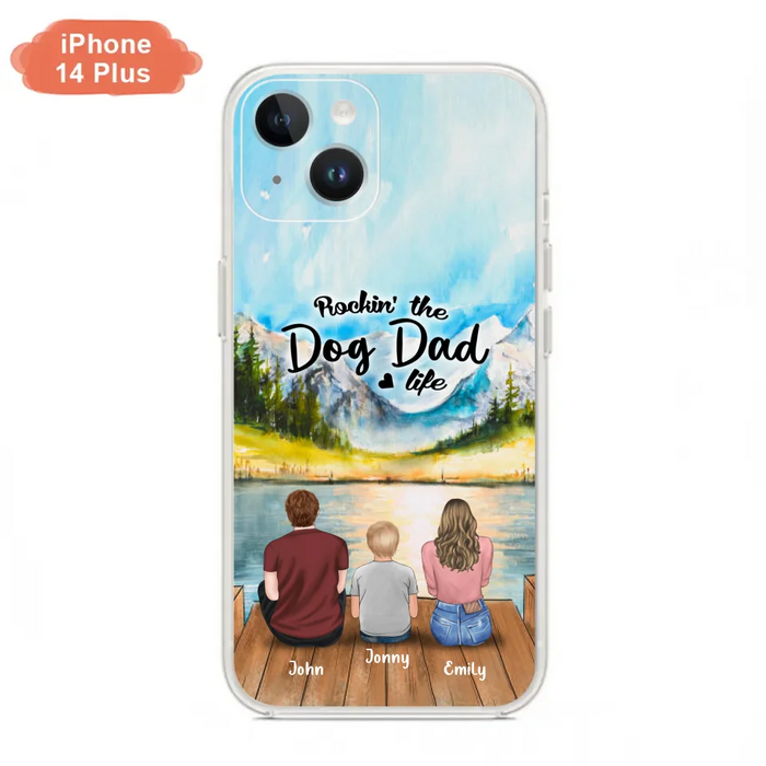 Custom Personalized Parents Pet Phone Case - Parents With 1 Kids And Upto 2 Pets - Case For iPhone And Samsung