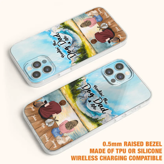 Custom Personalized Pet Couple Phone Case - Couple With Upto 3 Pets - Case For iPhone And Samsung