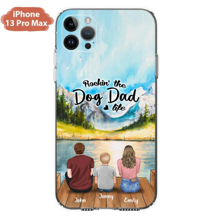 Custom Personalized Parents Pet Phone Case - Parents With 1 Kids And Upto 2 Pets - Case For iPhone And Samsung