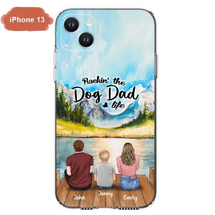 Custom Personalized Parents Pet Phone Case - Parents With 1 Kids And Upto 2 Pets - Case For iPhone And Samsung