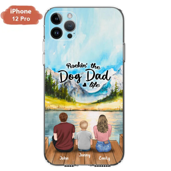 Custom Personalized Parents Pet Phone Case - Parents With 1 Kids And Upto 2 Pets - Case For iPhone And Samsung