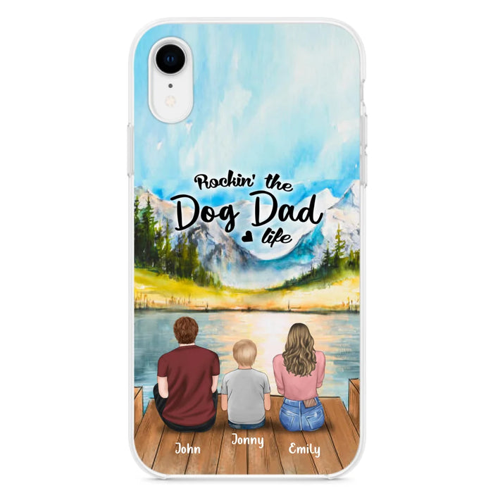 Custom Personalized Parents Pet Phone Case - Parents With 1 Kids And Upto 2 Pets - Case For iPhone And Samsung