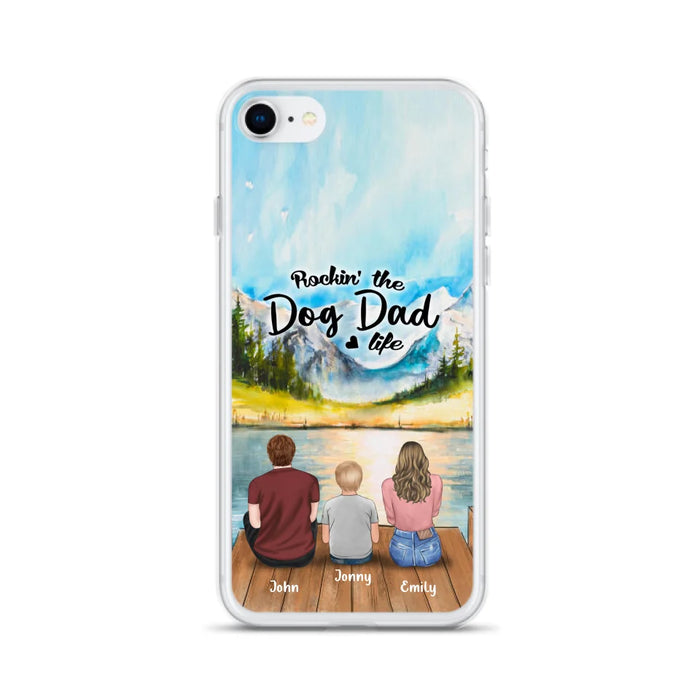 Custom Personalized Parents Pet Phone Case - Parents With 1 Kids And Upto 2 Pets - Case For iPhone And Samsung